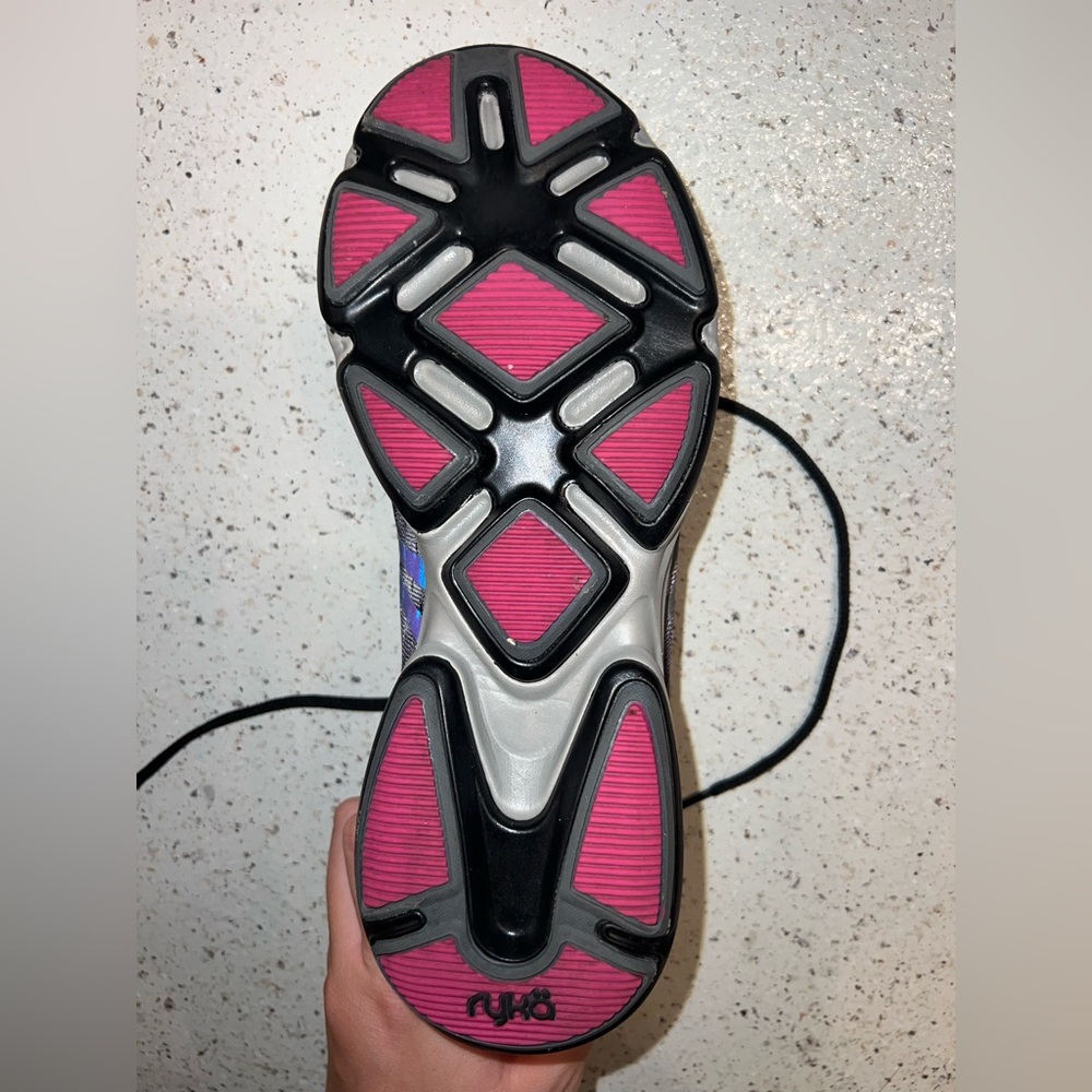 Ryka Women’s ReZorb Black/Purple/Reflective Running Shoes Size 7 - Picture 4 of 5